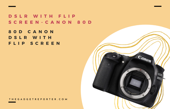 80d Canon DSLR with Flip screen
