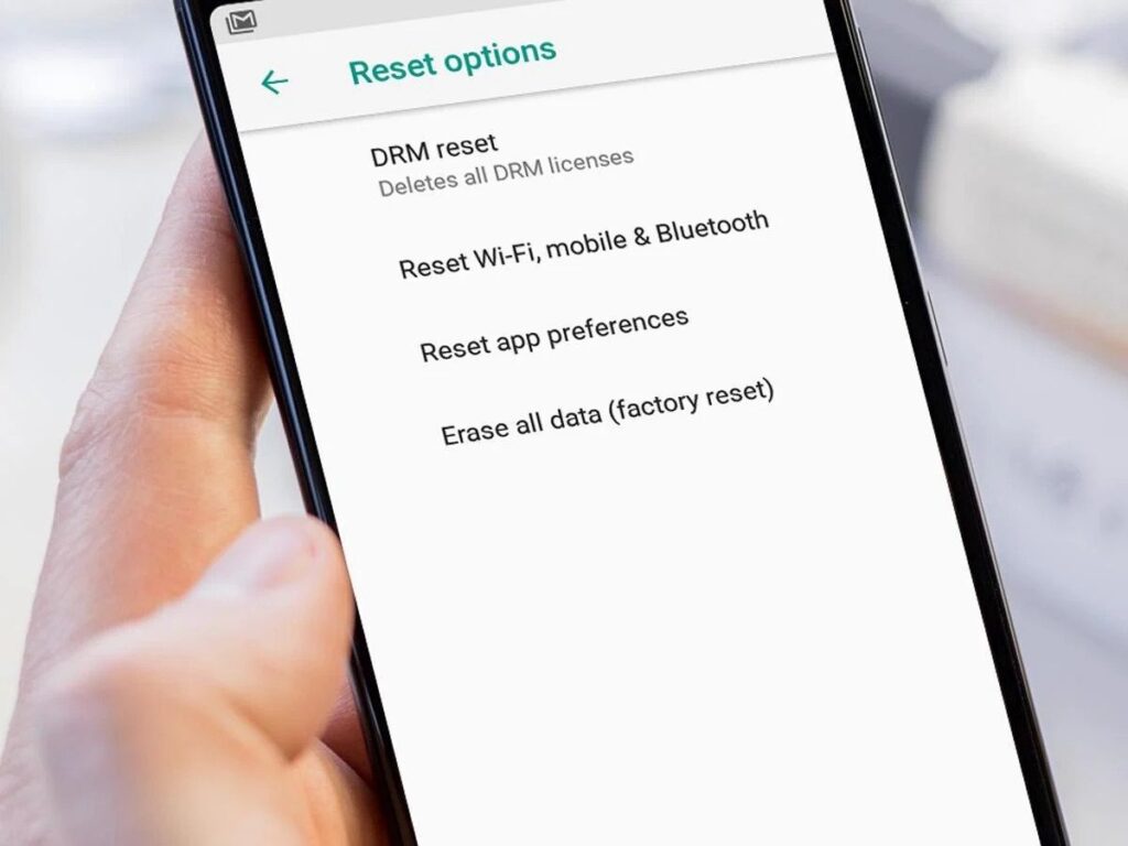 factory reset