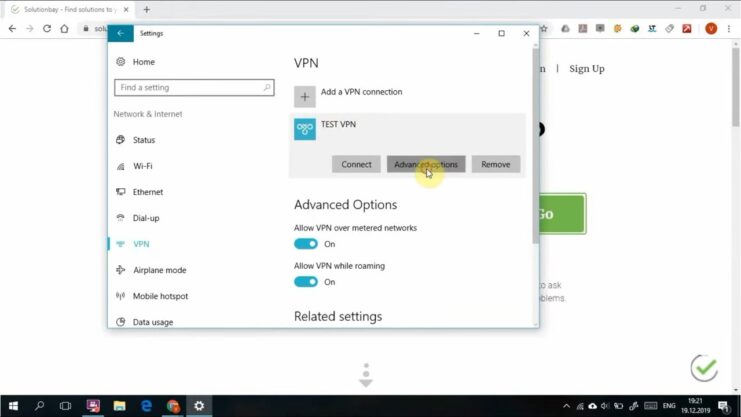 turn off a VPN proxy - Windows