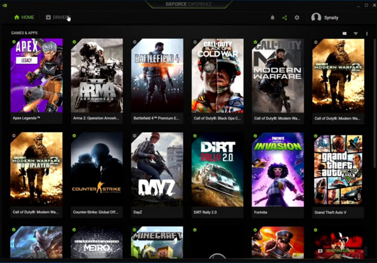 Geforce Experience Games