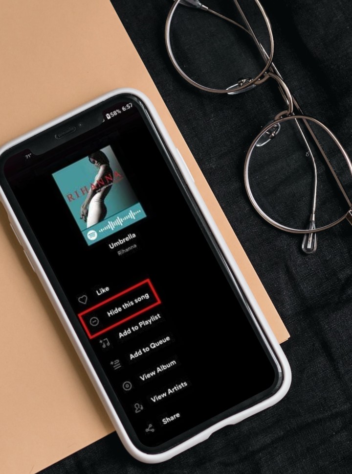 Hiding Song on Spotify