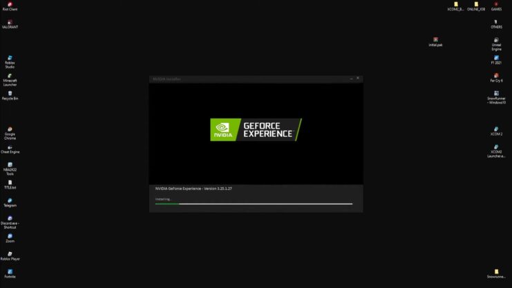 Reinstall Geforce Experience